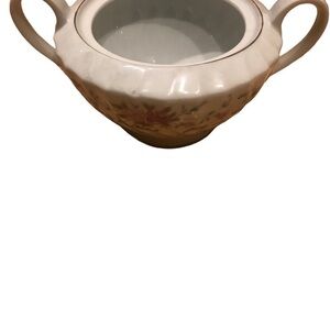 Astro Portelan trimmed gold sugar bowl​​​​​​